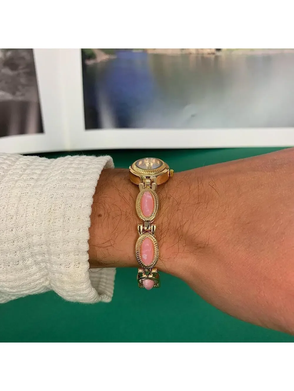 Y2k style Dainty cute Gold style tone quartz watch